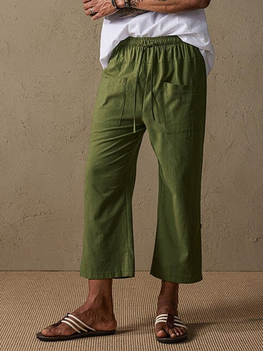 Stylish Linen Capri Pants - Comfortable & Versatile