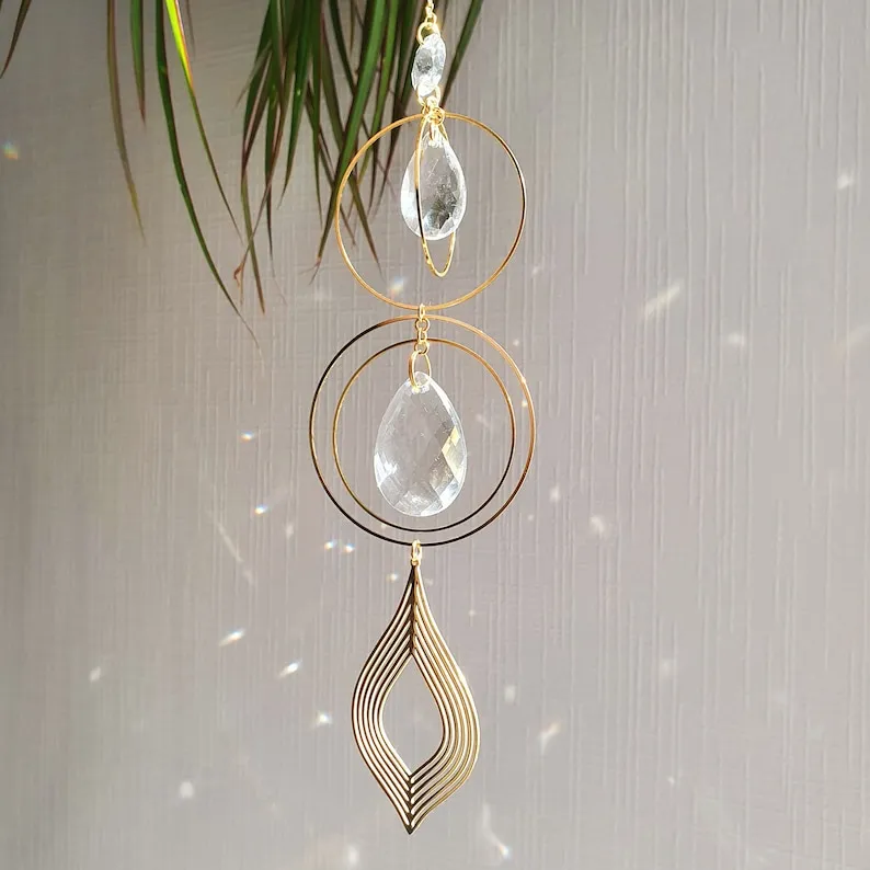 (Store Closing Sale) Attrape Soleil DROP Suncatcher crystal light catcher - Home Decor - Boho style - Gift for her