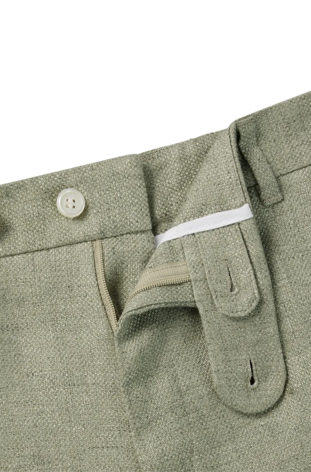 Slim-fit trousers in a micro-patterned linen blend