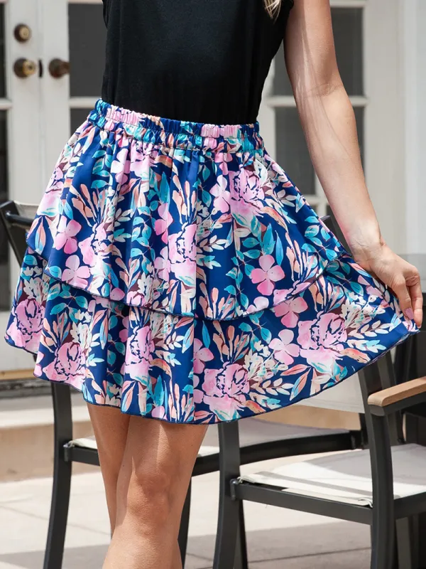 FLORAL SHEATH CASUAL SKIRTS