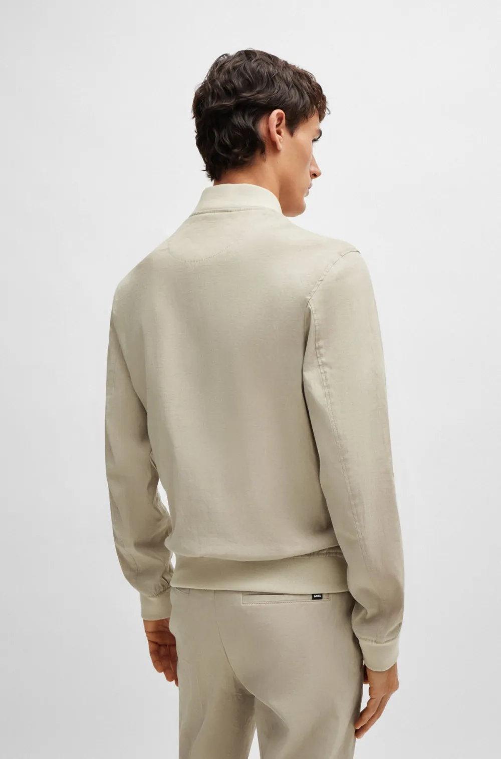 Slim-fit jacket in a linen blend