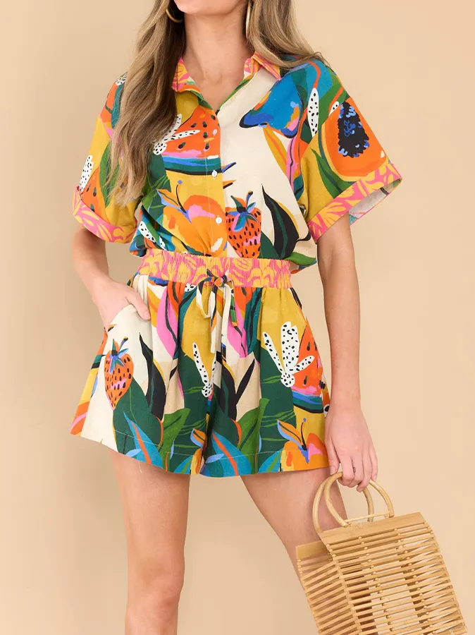 Hawaii scenery Summer Two-pieces Set
