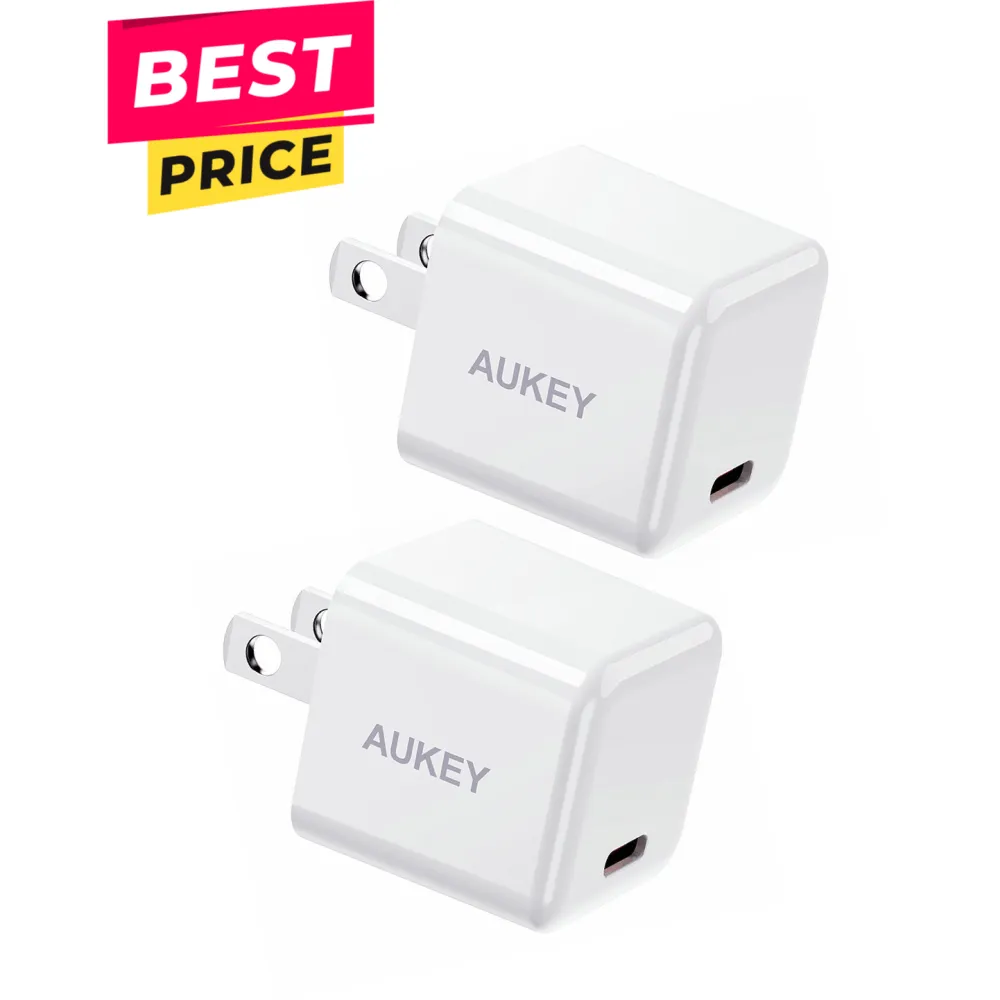 AUKEY Minima PD Charger 20W White * 2 Packs