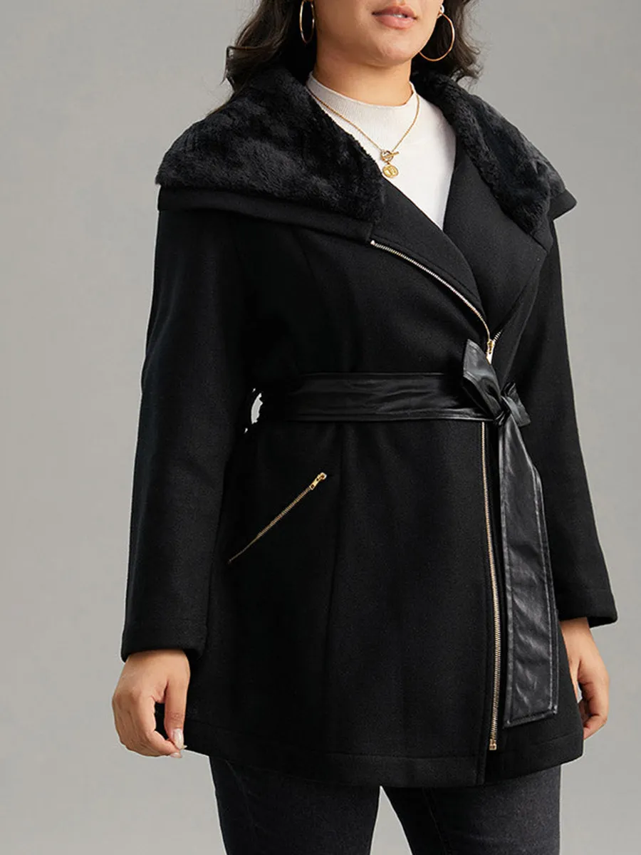 Women's fur one-piece receiving waist coat