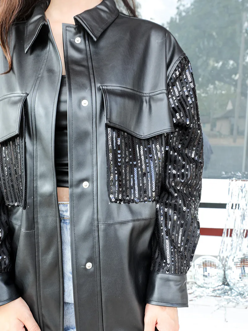 Women's Casual Elegant Leather Jacket Coat