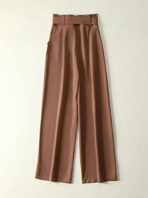 High-waisted trousers for women
