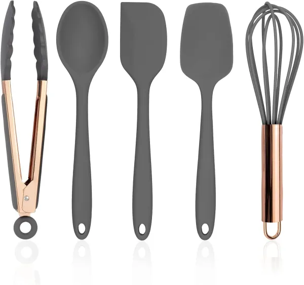 Silicone cooking utensils, 5-piece kitchen utensils set