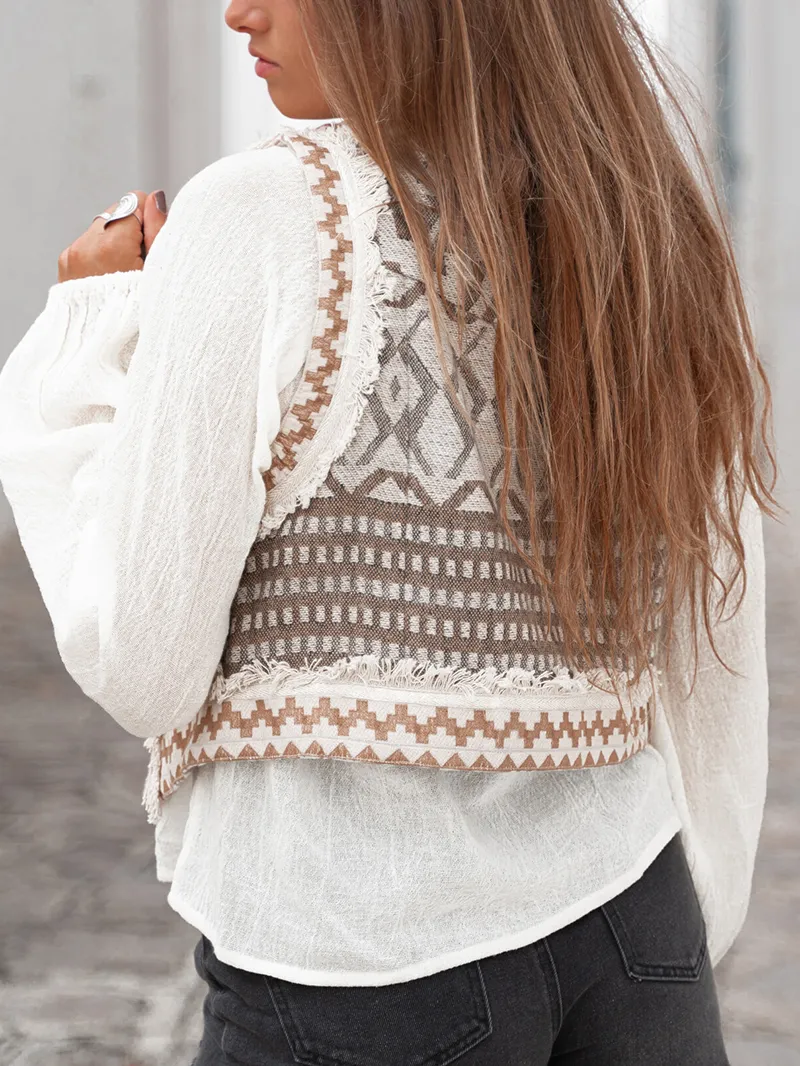 Casual embroidered cardigan