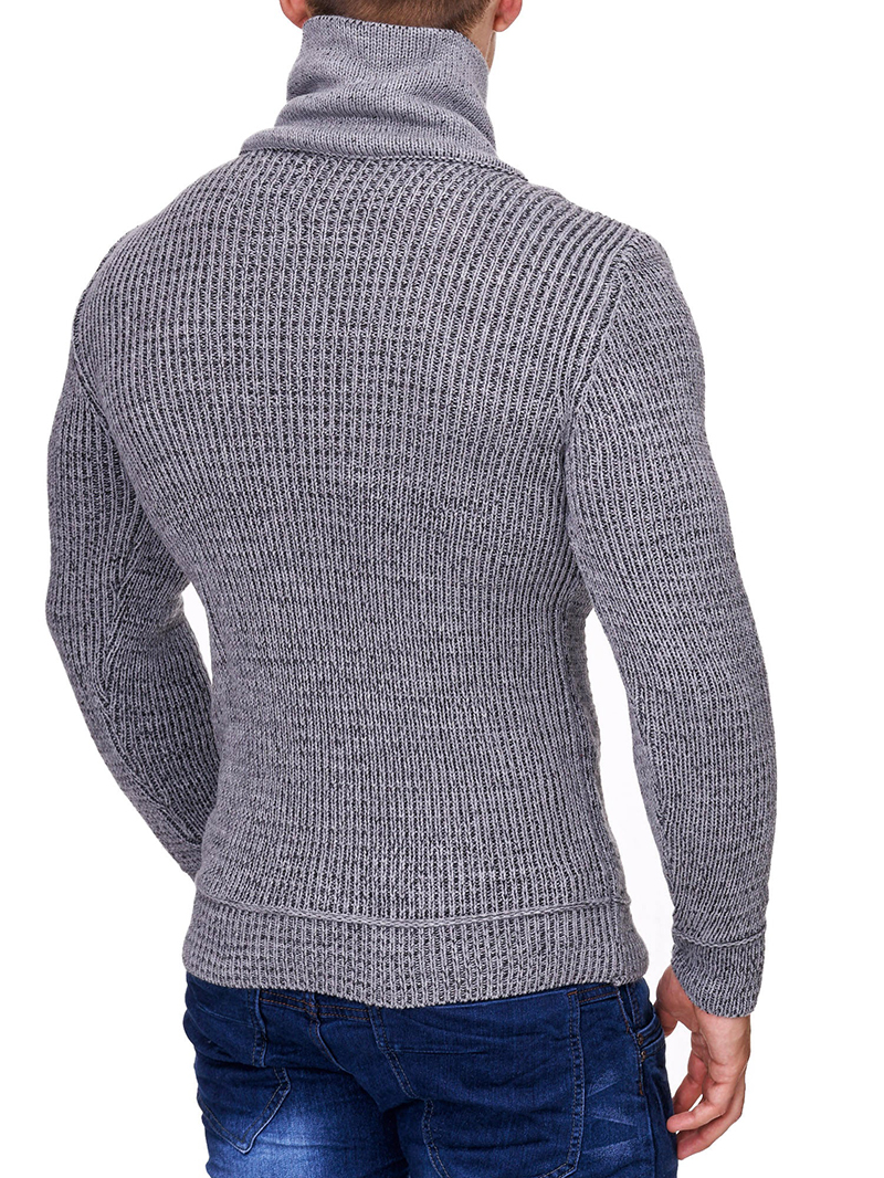 Men's Fashion 2-line Small High Neck Zipper Coat