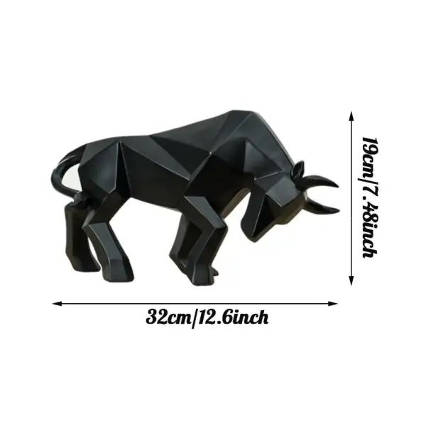 Resin Statue Bull Red Sculpture Home Decor Animal Figurine Nordic Home Decoration Tabletop Statues Bulls Figurines Cabinet