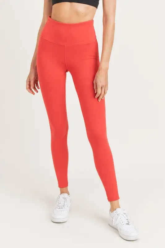 High-waisted Solid Leggings