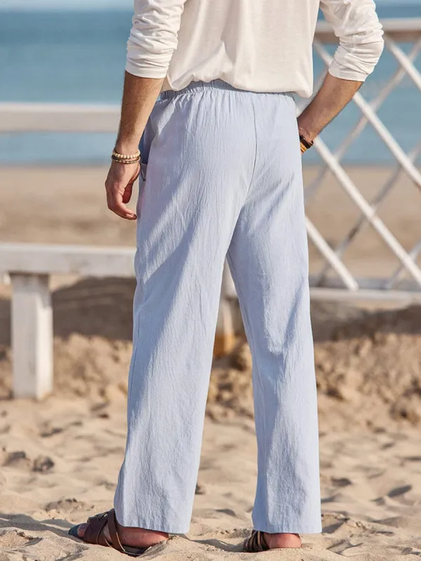 Linen Yoga Pants - Lightweight Drawstring Waist