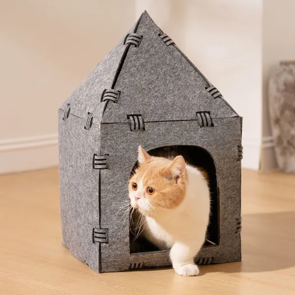 DIY Felt House Tunnel Pet Cat Bed