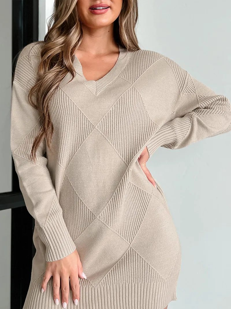 Women Casual Elegant Sweaters Dress