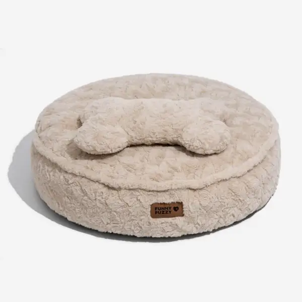 Warming Fluffy Round Cloud Shape Claiming Dog Bed