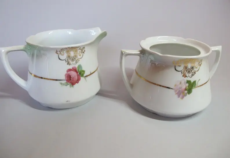 Leuchtenburg, set of 4 pieces in fine porcelain, Germany, between 1920 and 1935