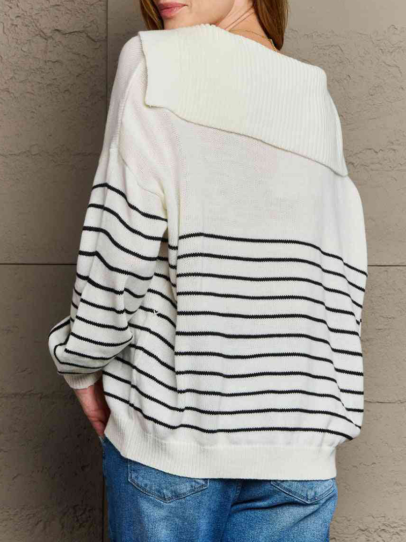 Striped Oversized Knit Top