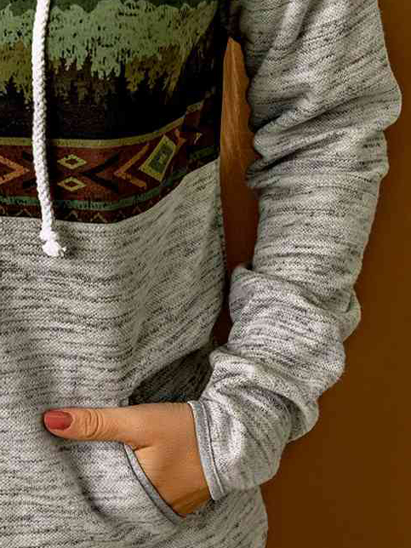 Drawstring Dropped Shoulder Hoodie with Pockets