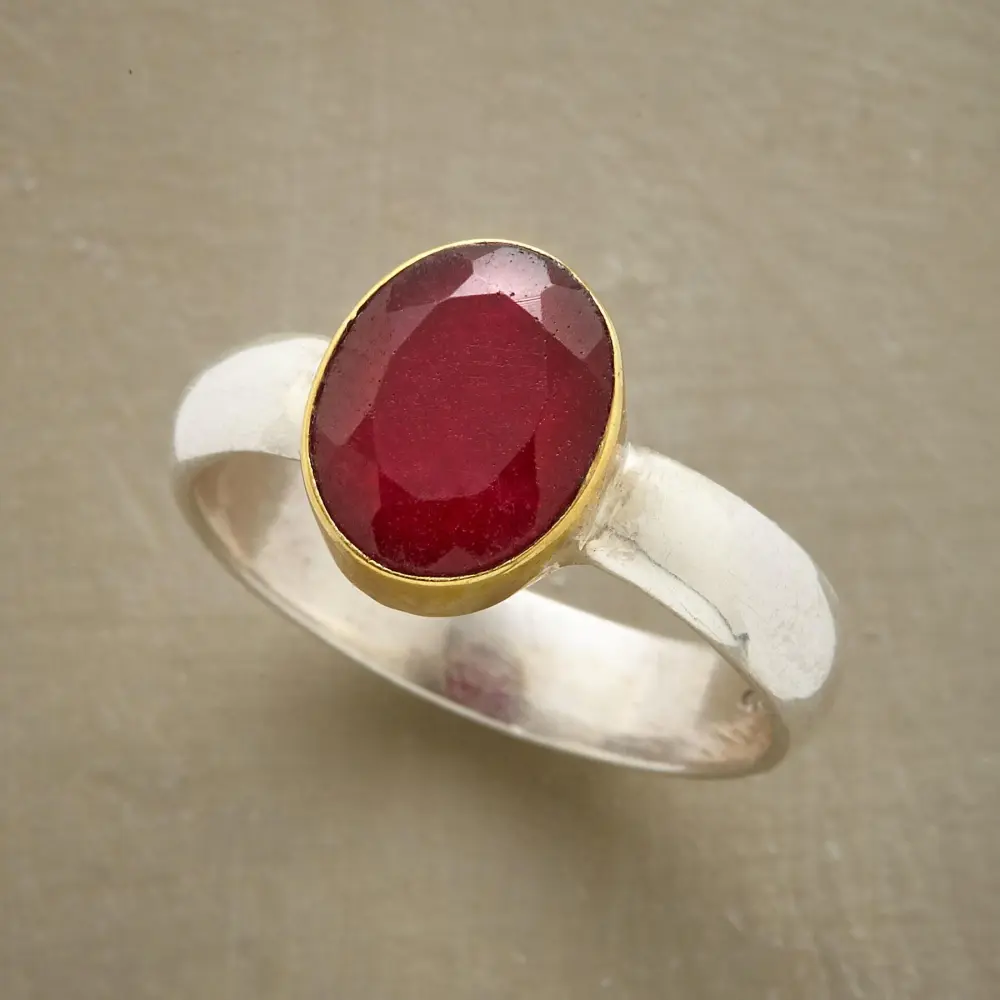 Two Tone Ruby Ring