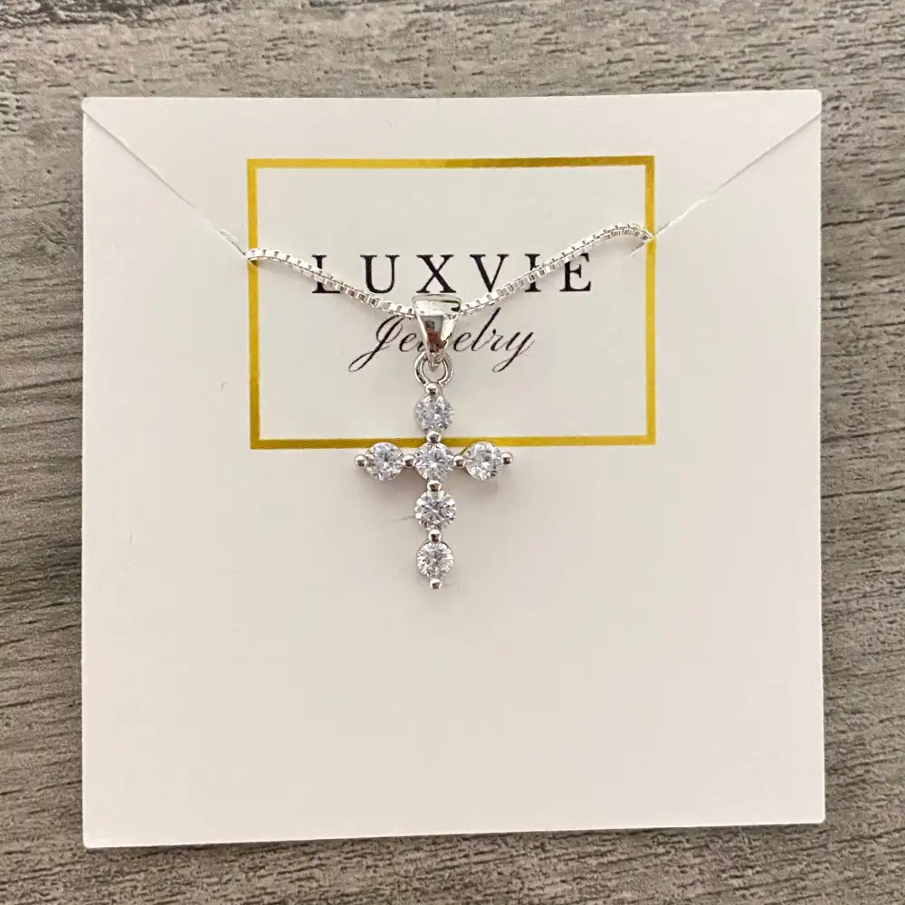 Mini Silver  Cross Necklace 01