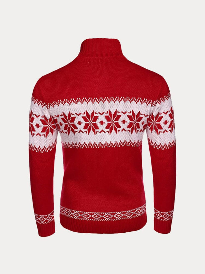 Stylish Jacquard Pullover Sweater