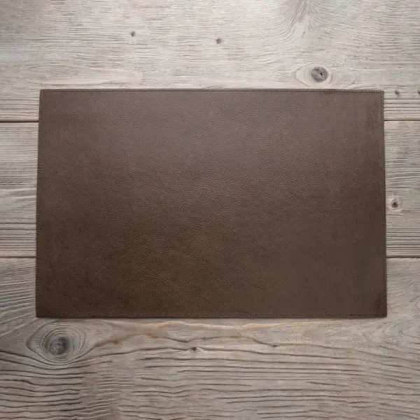 4 - 8x PREMIUM Brown Leather Placemats • Waterproof and Robust • Oil Absorbent •  For Bar and Dining •  Home Décor •  Rectangular