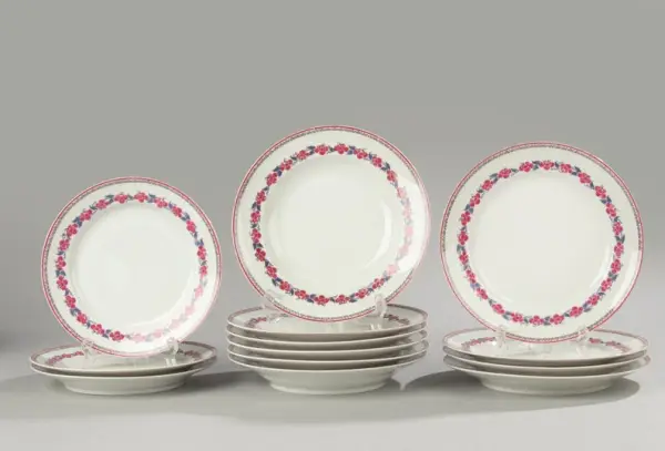22-Piece Set Art Deco Dinnerware - Lanternier Limoges