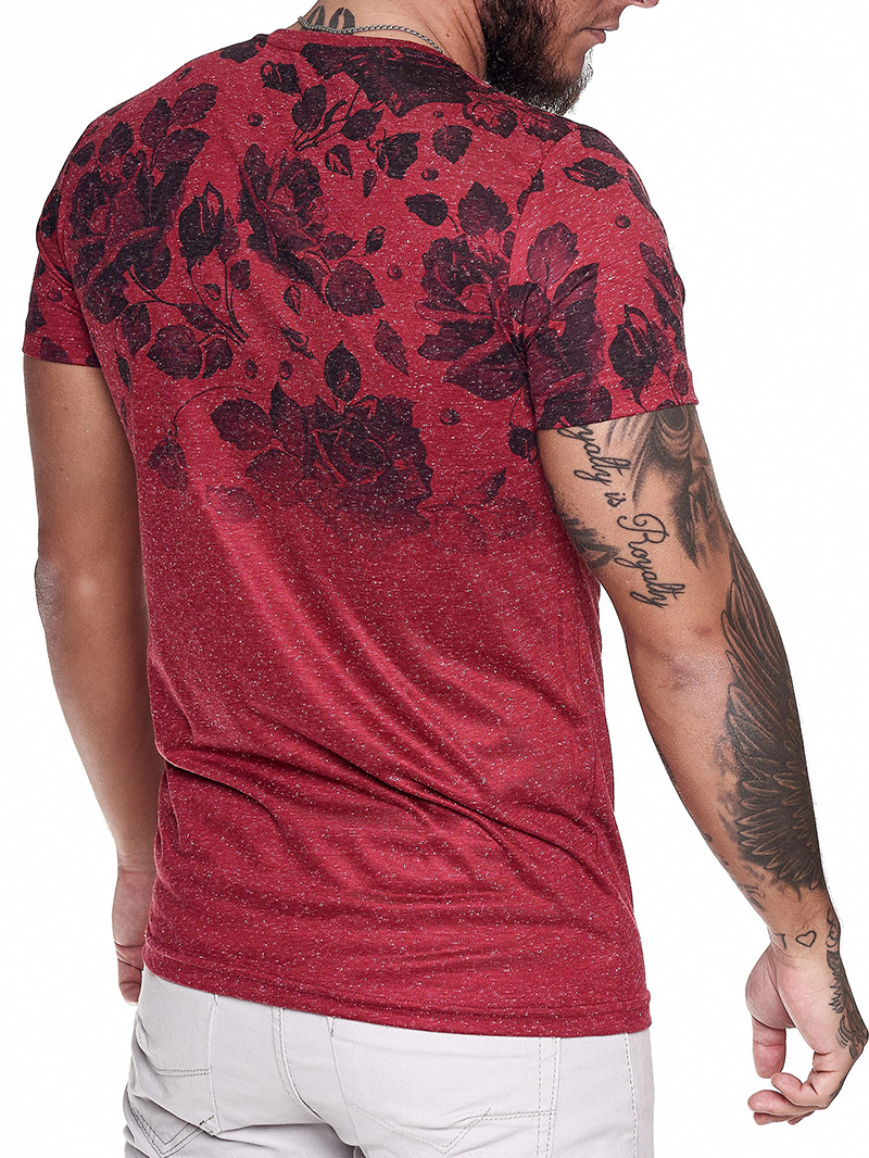 Men's casual pattern short sleeved T-shirt