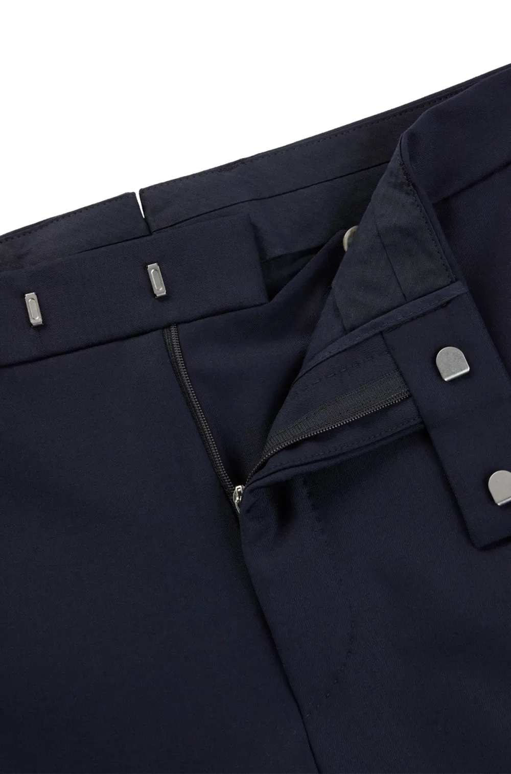 Regular-fit trousers in virgin wool with stretch