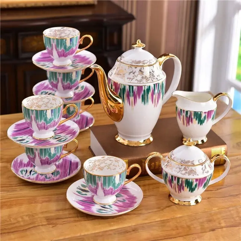 58 Piece Western Ceramic Coffee Tableware Set