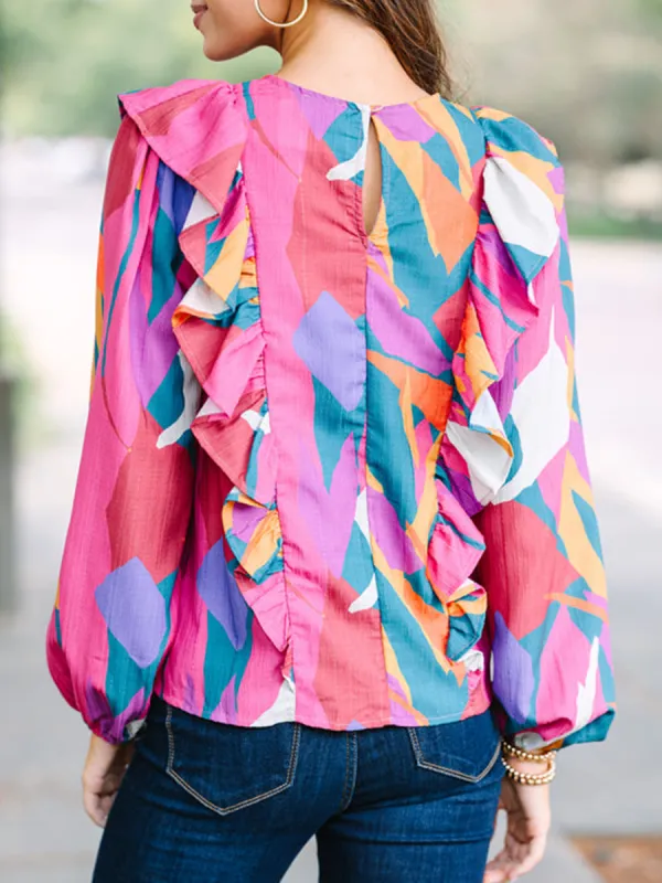 Pink Abstract Blouse