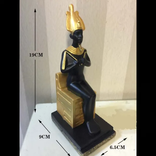 Egyptian Anubis Eye Sun God Totem Statue,Collectible Figurine Statue Figure Sculpture Egypt Home Desktop Decoration Dog God