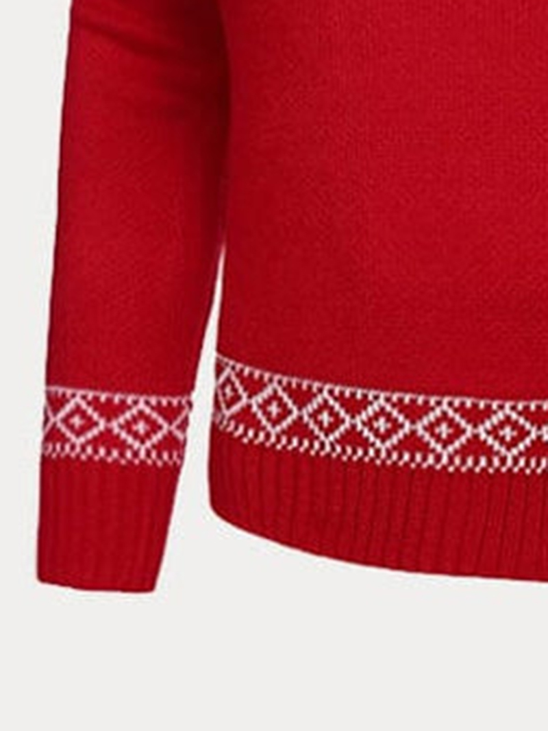 Stylish Jacquard Pullover Sweater