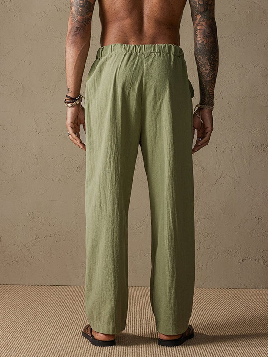Cotton Linen Yoga Pants - Lightweight & Breathable