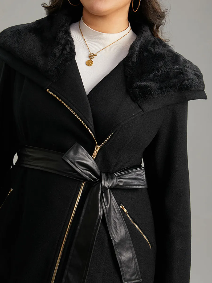 Women's fur one-piece receiving waist coat