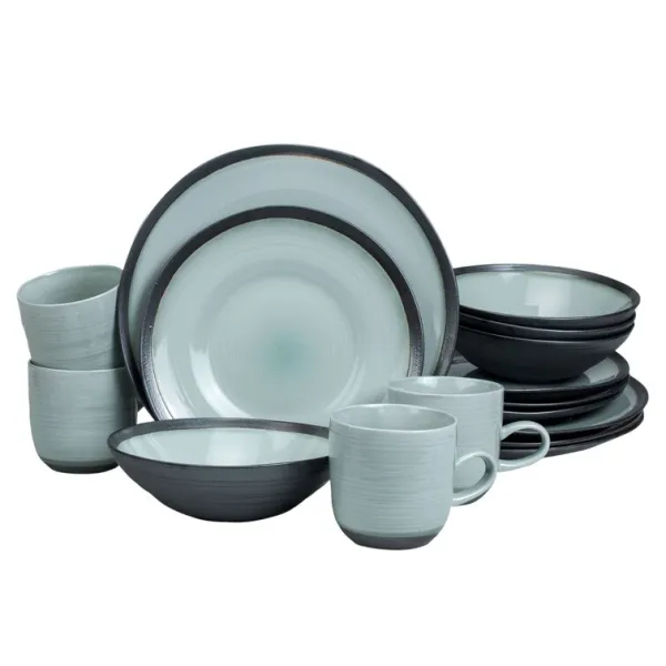 Euro Ceramica Diana Porcelain China Dinnerware Set - Service for 4