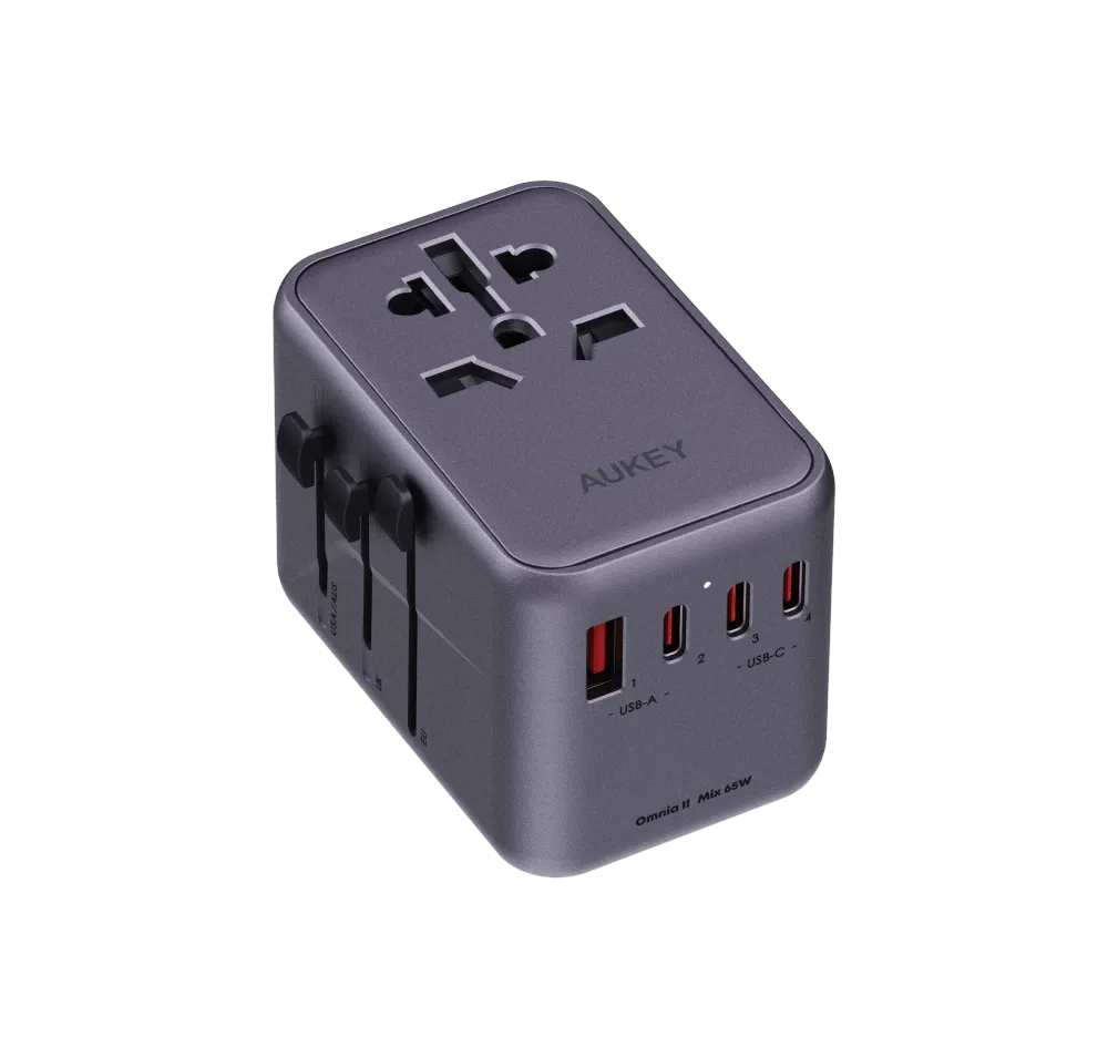 Travel Mate 65W GaN Universal Adapter with USB Ports