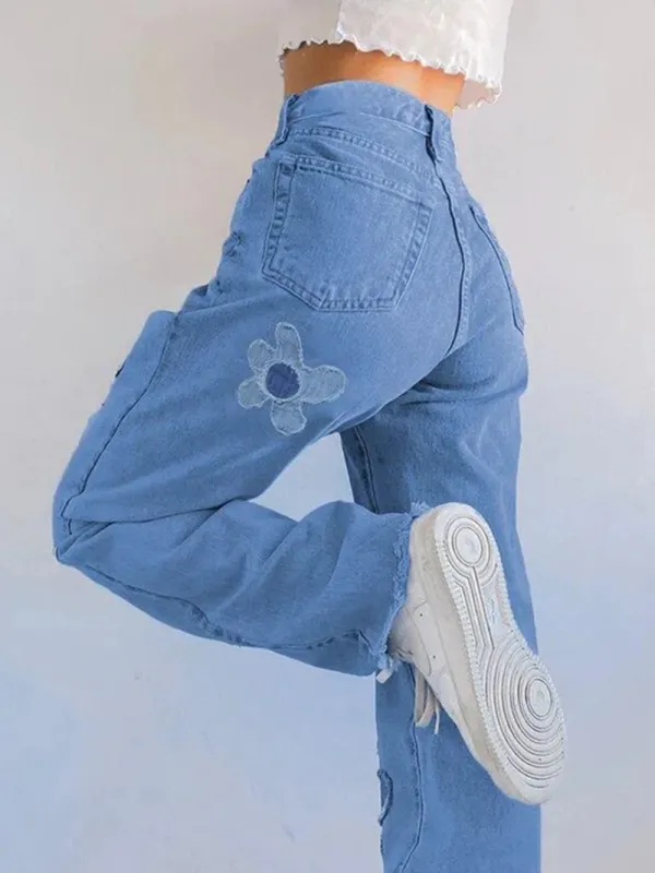 Blue denim pants