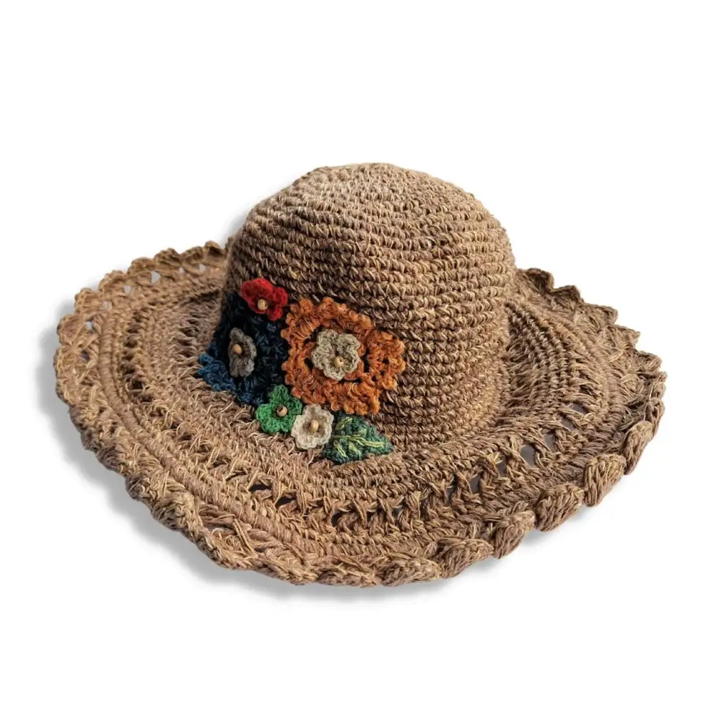 Flower Detail Sun Hat