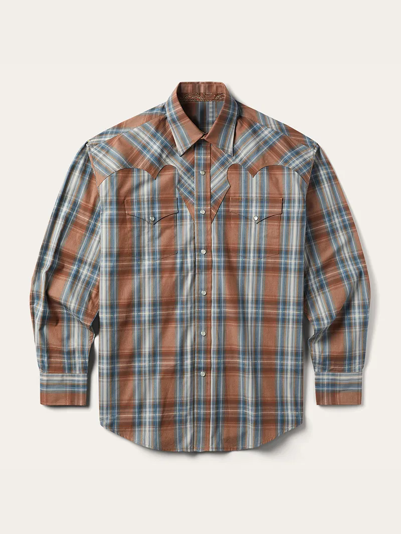 Men's Rustic Plaid Western Shirt