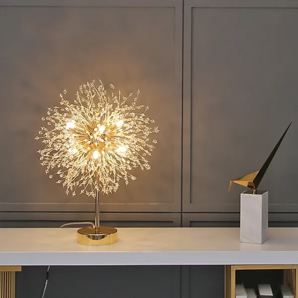 (Store Closing Sale) LED Table LampStarry Flower Ball Dandelion Ins Net Red with The Nordic Light Luxury Living Room Bedroom