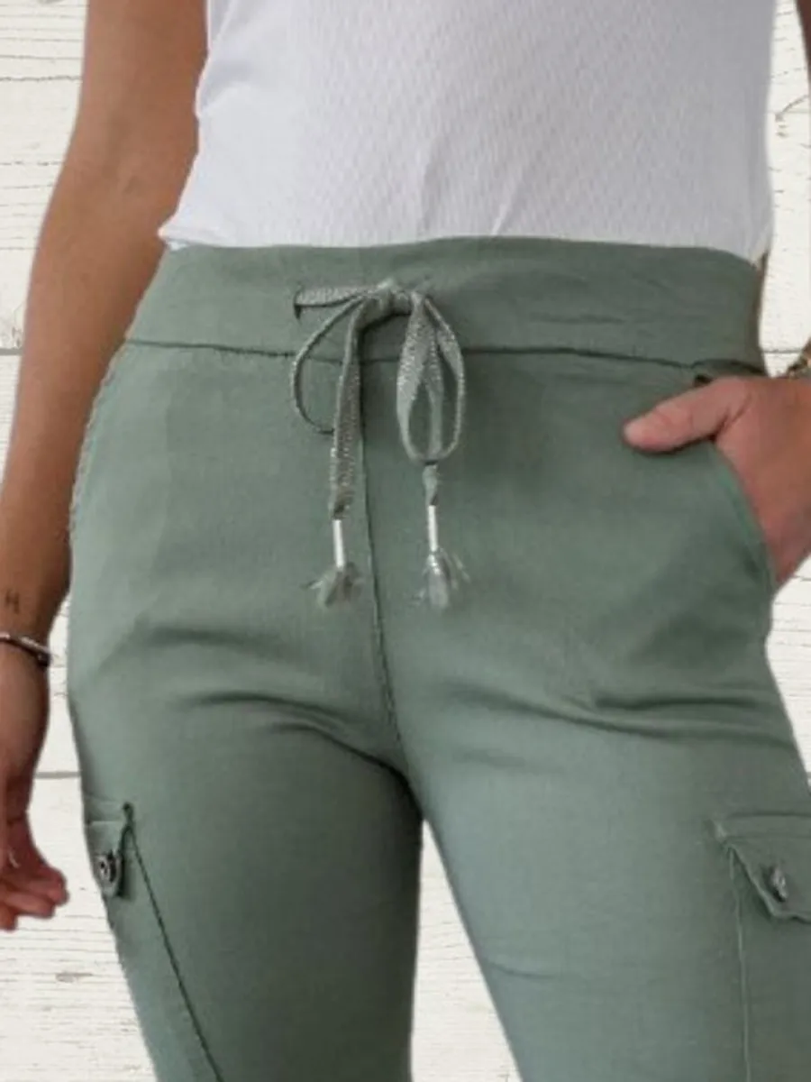 Women's Casual Elastic Rope Trousers